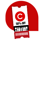 50% DE DESCONTO NO INGRESSO - VÁLIDO NAS SALAS PADRÃO